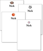 Queen Bee Personalized Note Pads - Sports Assortment (NP-SPA)